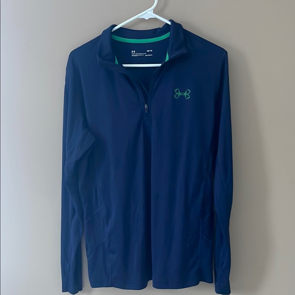 Under Armour Navy Blue Quarter-Zip Pullover